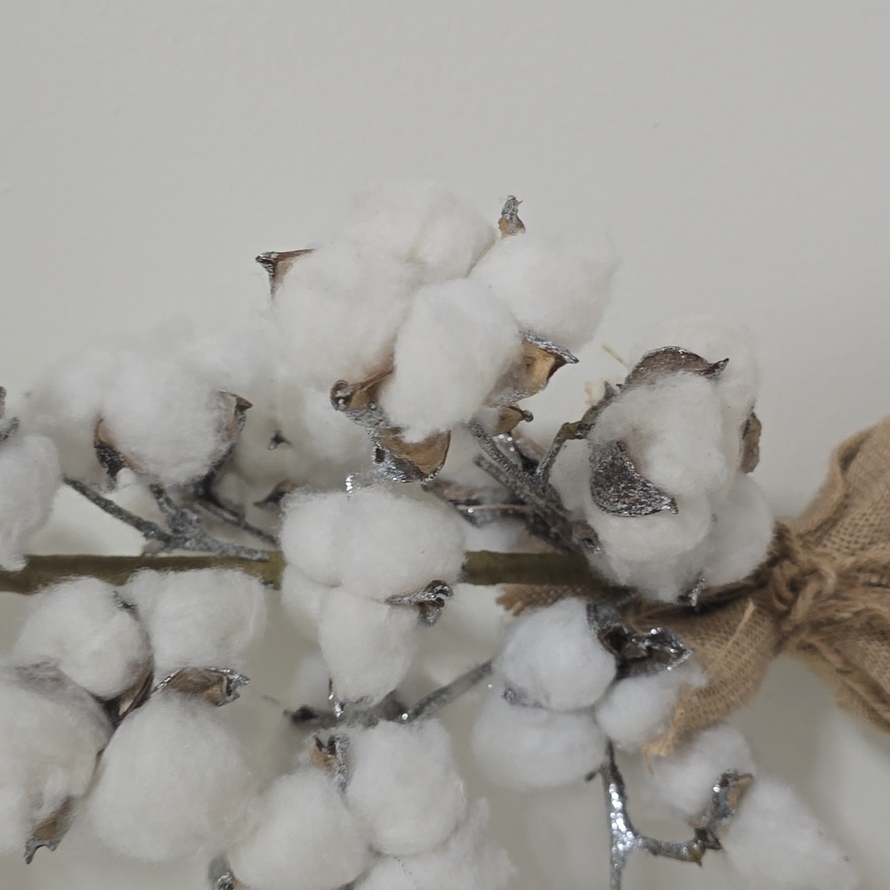 Rustic Cotton Tree with Burlap Base - Picture 5 of 16